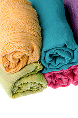 Image showing Colorful scarves 