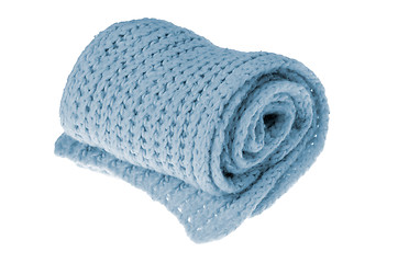 Image showing Warm scarf in blue 