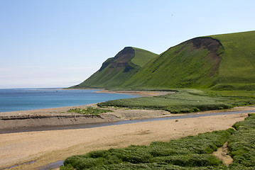 Image showing Oceanic coast and river mouth 1