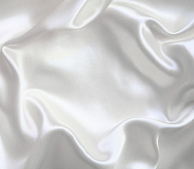 Image showing Smooth elegant white silk 