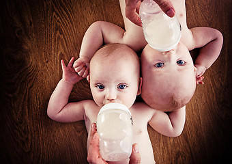 Image showing baby twins