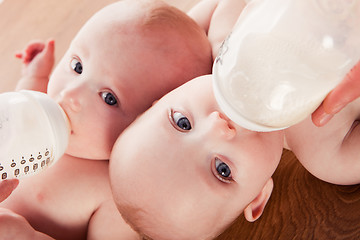 Image showing baby twins