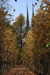 Image showing Autumn church