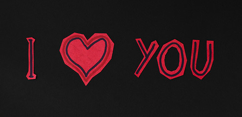 Image showing I love you text conception