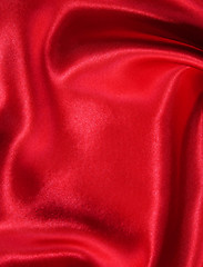 Image showing Smooth elegant red silk 