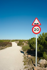 Image showing Potholes ahead