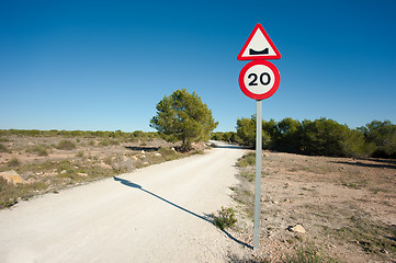 Image showing Bumpy road