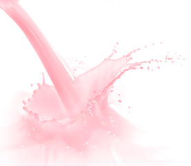 Image showing strawberry milk splash