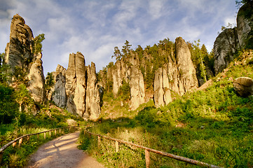 Image showing Cesky raj sandstone cliffs, Czech Republic