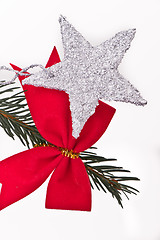 Image showing decorated Christmas tree branch