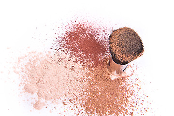 Image showing makeup brush and powder