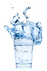 Image showing water splash in glass