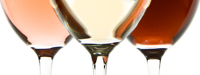 Image showing three wine glasses