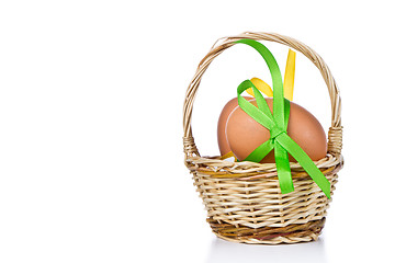 Image showing basket with easter eggs