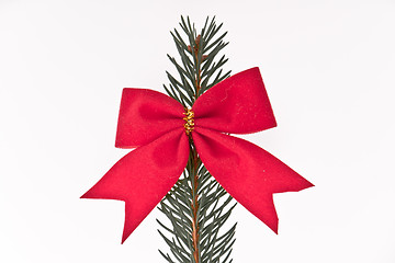 Image showing decorated Christmas tree branch