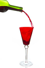 Image showing pouring red wine 