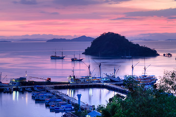 Image showing port of Labuan Bajo, Flores Island, Indonesia