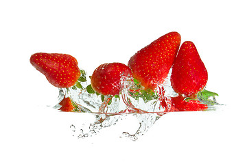 Image showing strawberry in the water