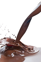 Image showing pouring chocolate