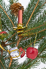 Image showing Christmas tree decorated