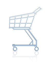 Image showing Empty shopping cart. Isolated