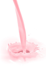 Image showing strawberry milk splash