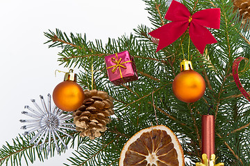 Image showing Christmas tree decorated