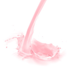 Image showing strawberry milk splash