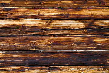 Image showing weathered old brown wooden texture