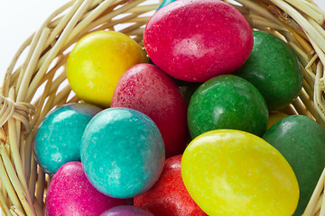 Image showing easter eggs in basket