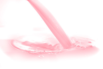 Image showing strawberry milk splash