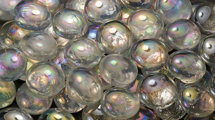 Image showing iridescent glass beads