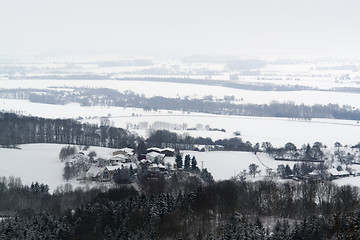 Image showing winter scenery in Hohenlohe