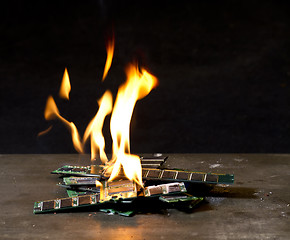 Image showing burning RAM-sticks