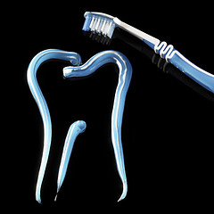 Image showing toothpaste and toothbrush