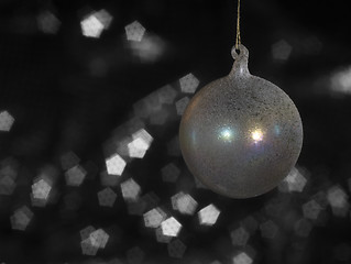 Image showing translucent multicolored Christmas bauble