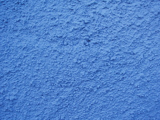 Image showing Blue mural wall