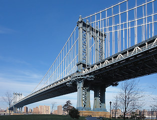 Image showing Manhattan Bridge in New York