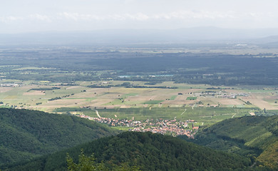 Image showing aerial view around Haut-Koenigsbourg Castle