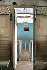 Image showing inside a old railway car