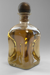 Image showing liqueur bottle with wooden closure