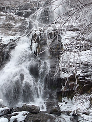 Image showing Todtnau Waterfall at winter time