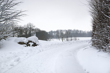 Image showing winter scenery in Hohenlohe