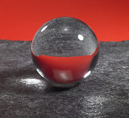 Image showing crystal ball on stone surface