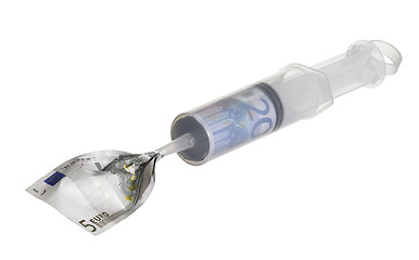 Image showing syringe filled with money