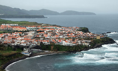 Image showing coastal settlement at the Azores