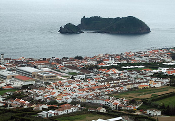 Image showing coastal settlement at the Azores