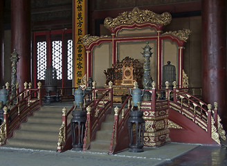 Image showing throne in the Forbidden City