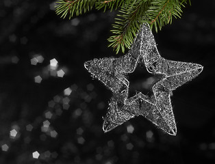 Image showing metallic Christmas deco star