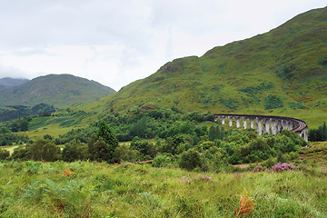 Image showing Glenfinnan Viaduct at summer time